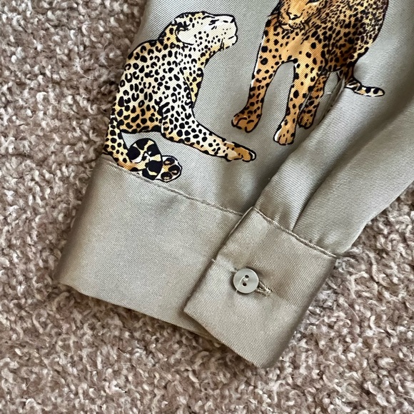 Zara Leopard Silk Blouse - Picture 6 of 9
